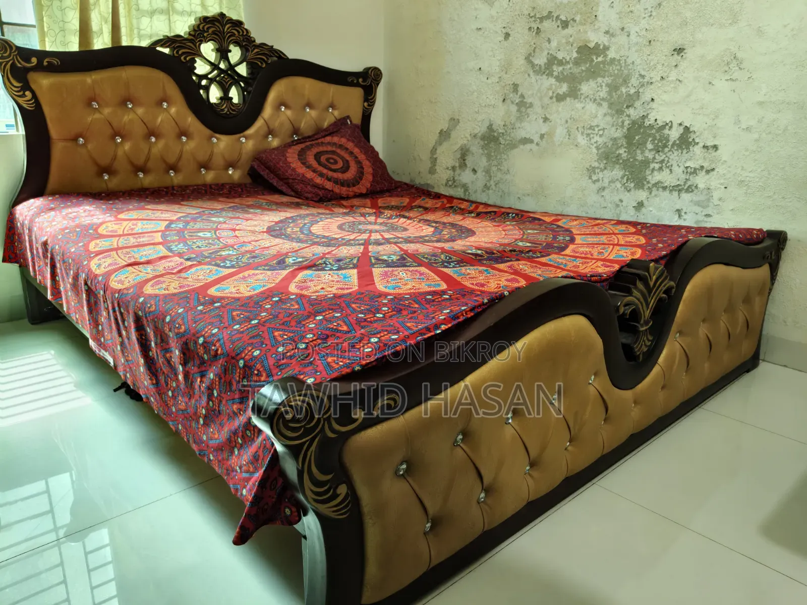 Victoria Design Bed Imported Wood Made Bed King Size 6ft