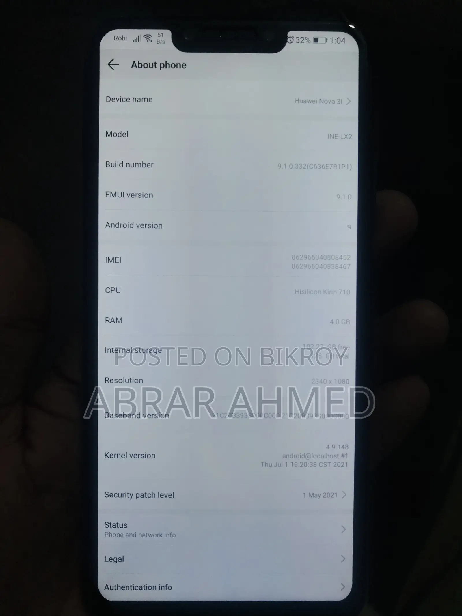 Huawei nova 3i 128 GB Black