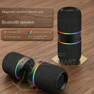 2-in-1 Magnetic Bluetooth Speaker P-3580 RGB Light Wireless Subwoofe