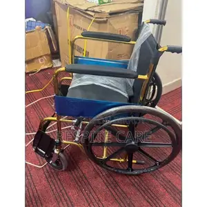 Manual Semi-Fold Wheelchair with Gold Steel Frame