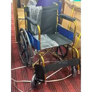 Manual Semi-Fold Wheelchair with Gold Steel Frame