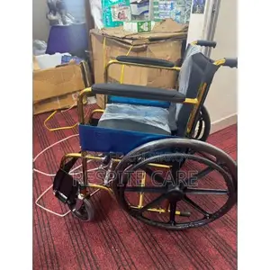 Manual Semi-Fold Wheelchair with Gold Steel Frame