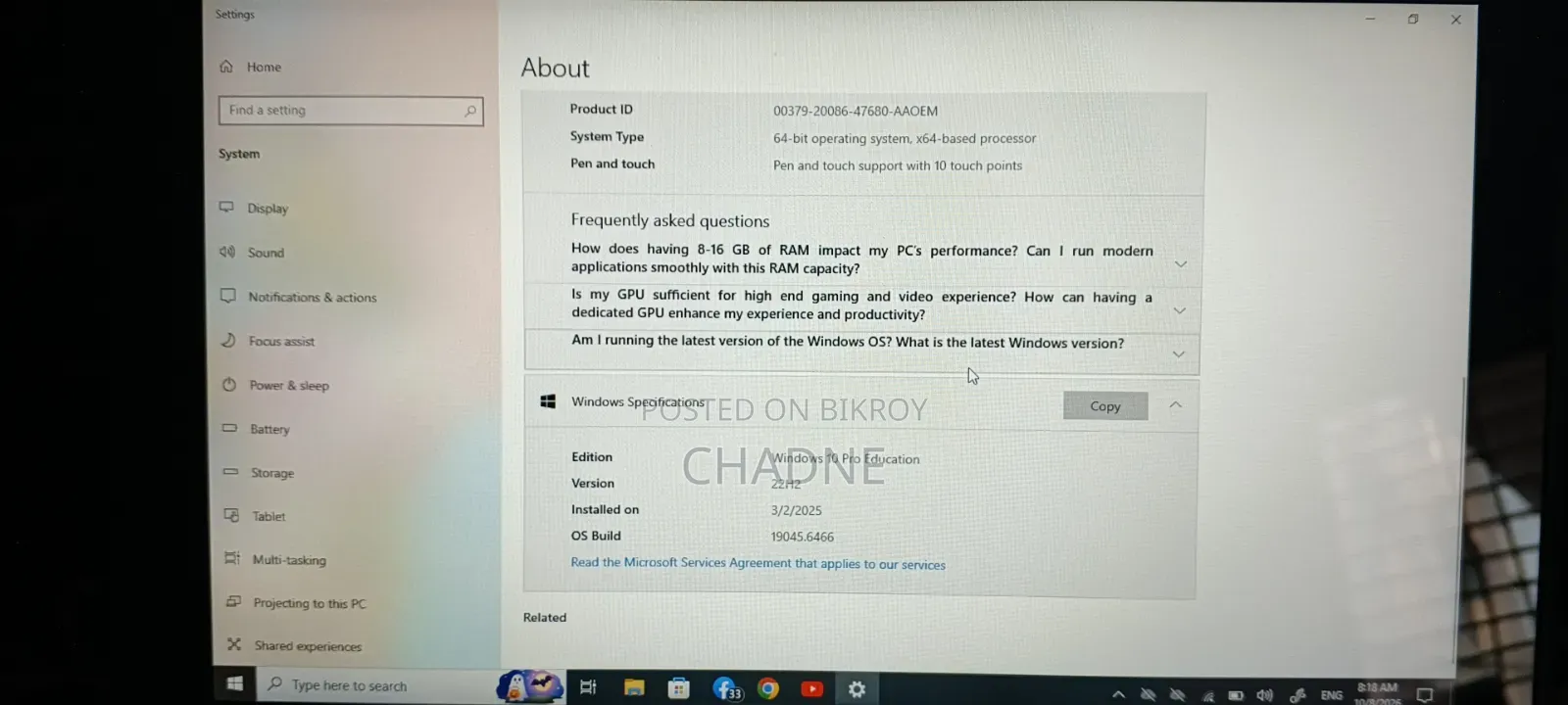 Laptop Dell Latitude 11 3190 8GB Intel Core i5 HDD+SSD 128GB