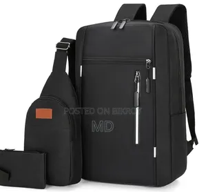 3 Pics Bag Combo Pack (Black) 7084