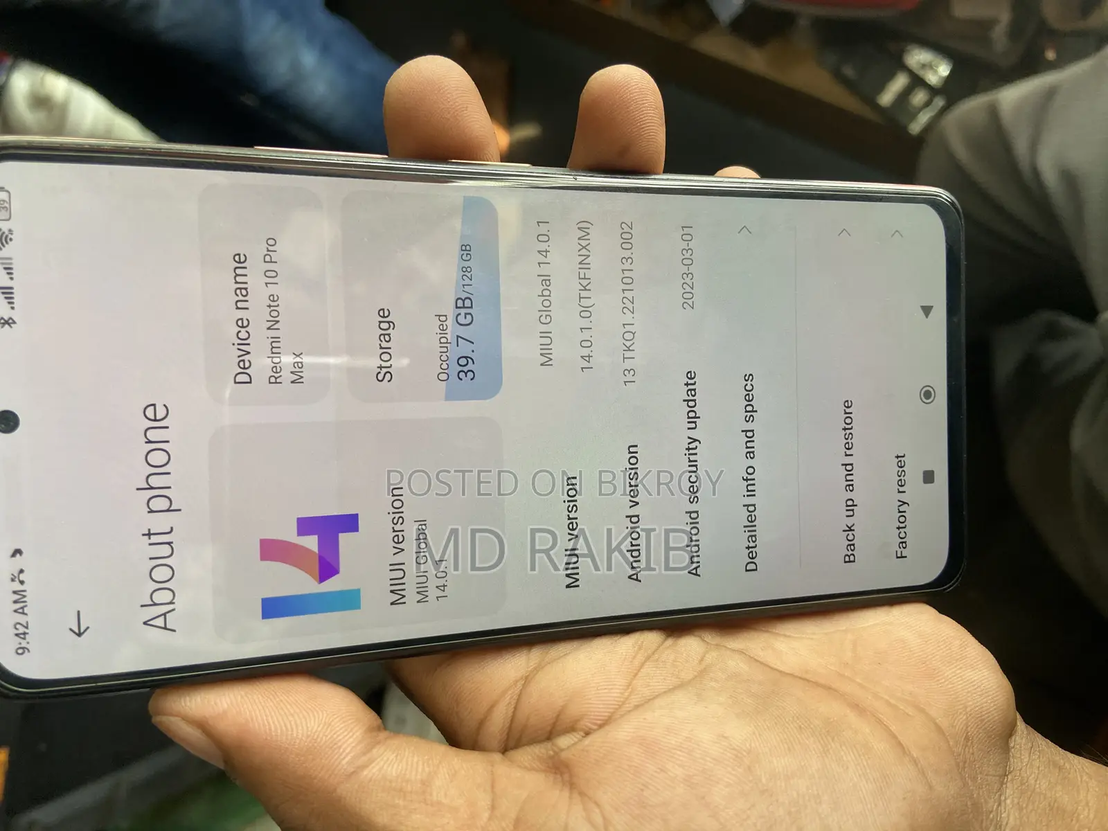 Xiaomi Redmi Note 10 Pro Max 128 GB Red