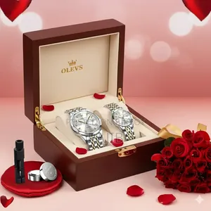 💖OLEVS Luxury Couple's Watch Set💓(Butterfly Lock)