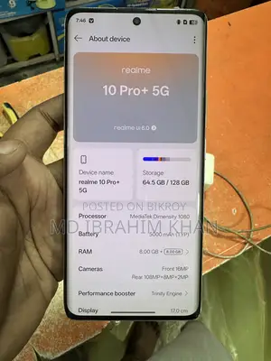 Realme 10 Pro+ 128 GB Gold