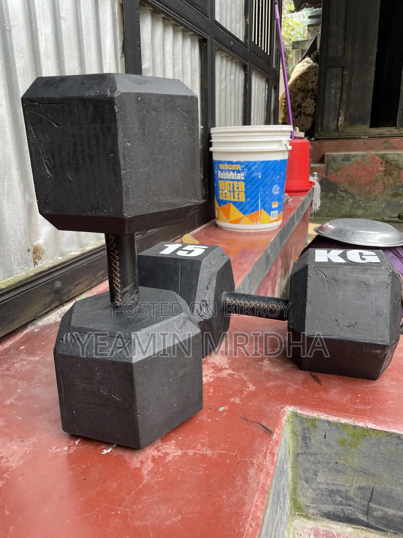 Hex Dumbbell Black 15*2=30 KG (DIY)