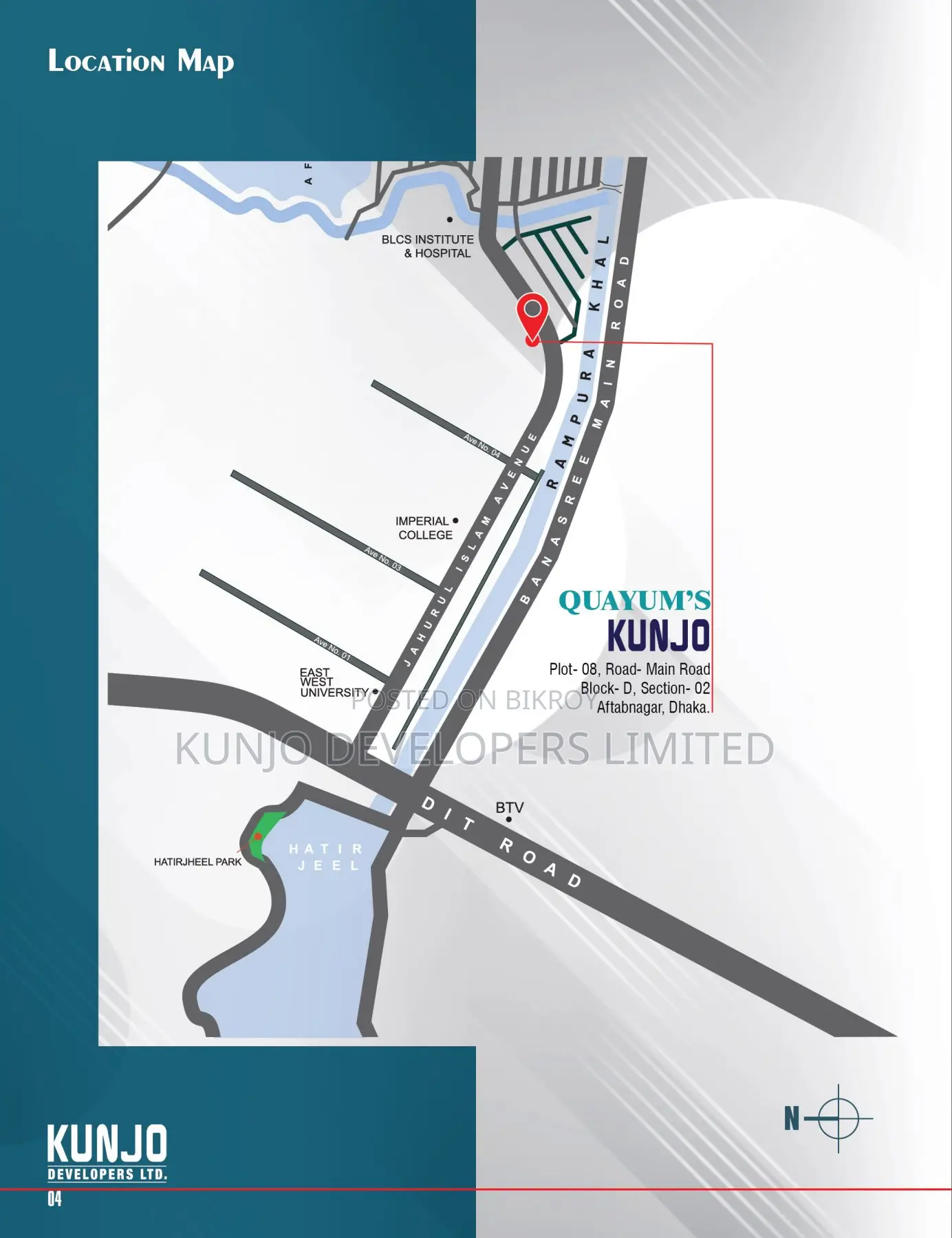 3-Bedroom Apartment in Quayum'S Kunjo By, Aftab Nagar for sale