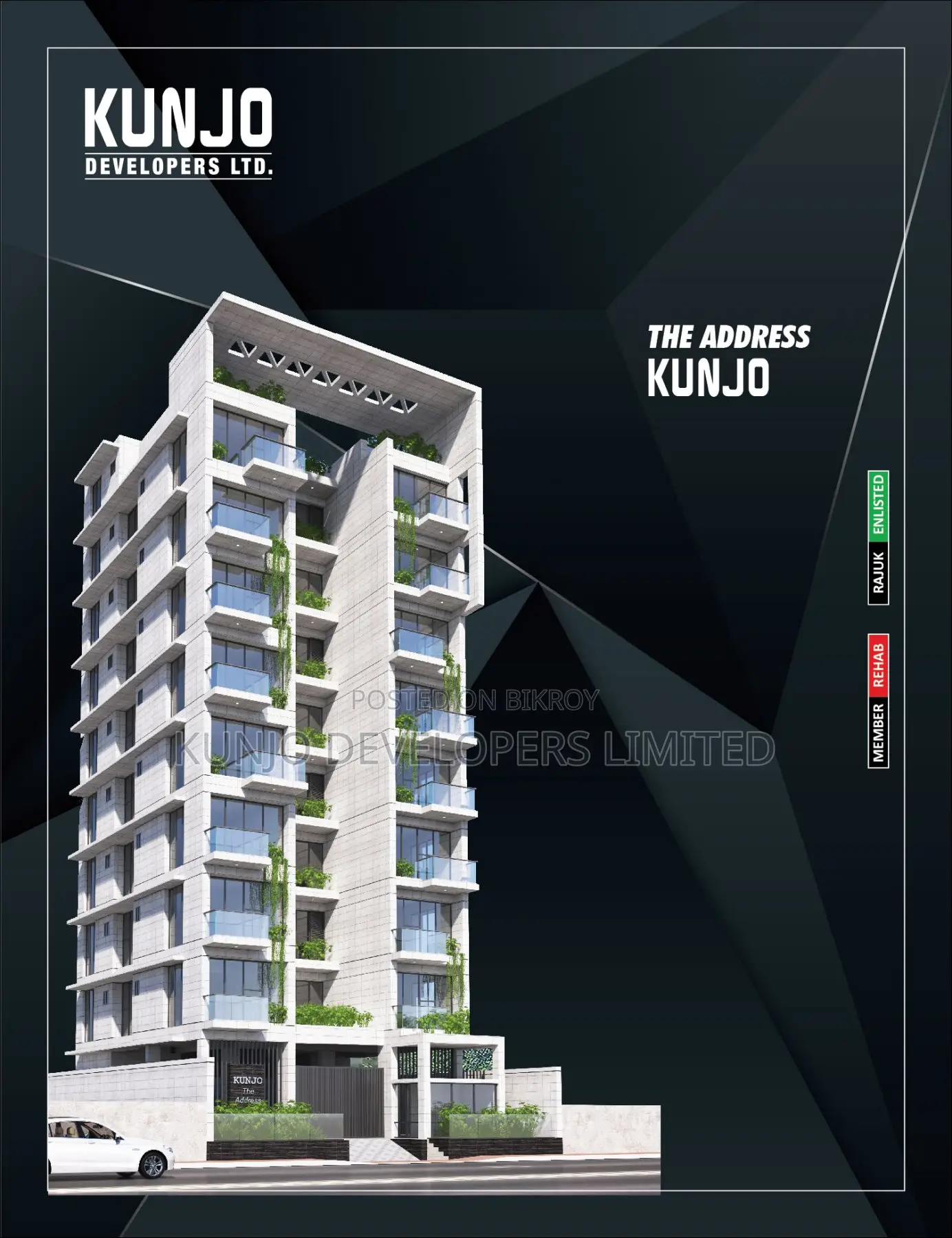 3 Bedroom Apartment in the Address Kunjo By, Basundhara for Sale