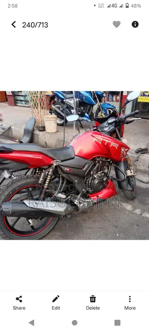 TVS Apache RTR 160 2V 2017 Red