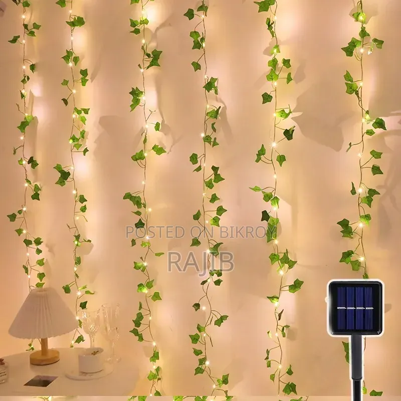 Premium Ivy Leaf Golden LED Light (7 Feet)