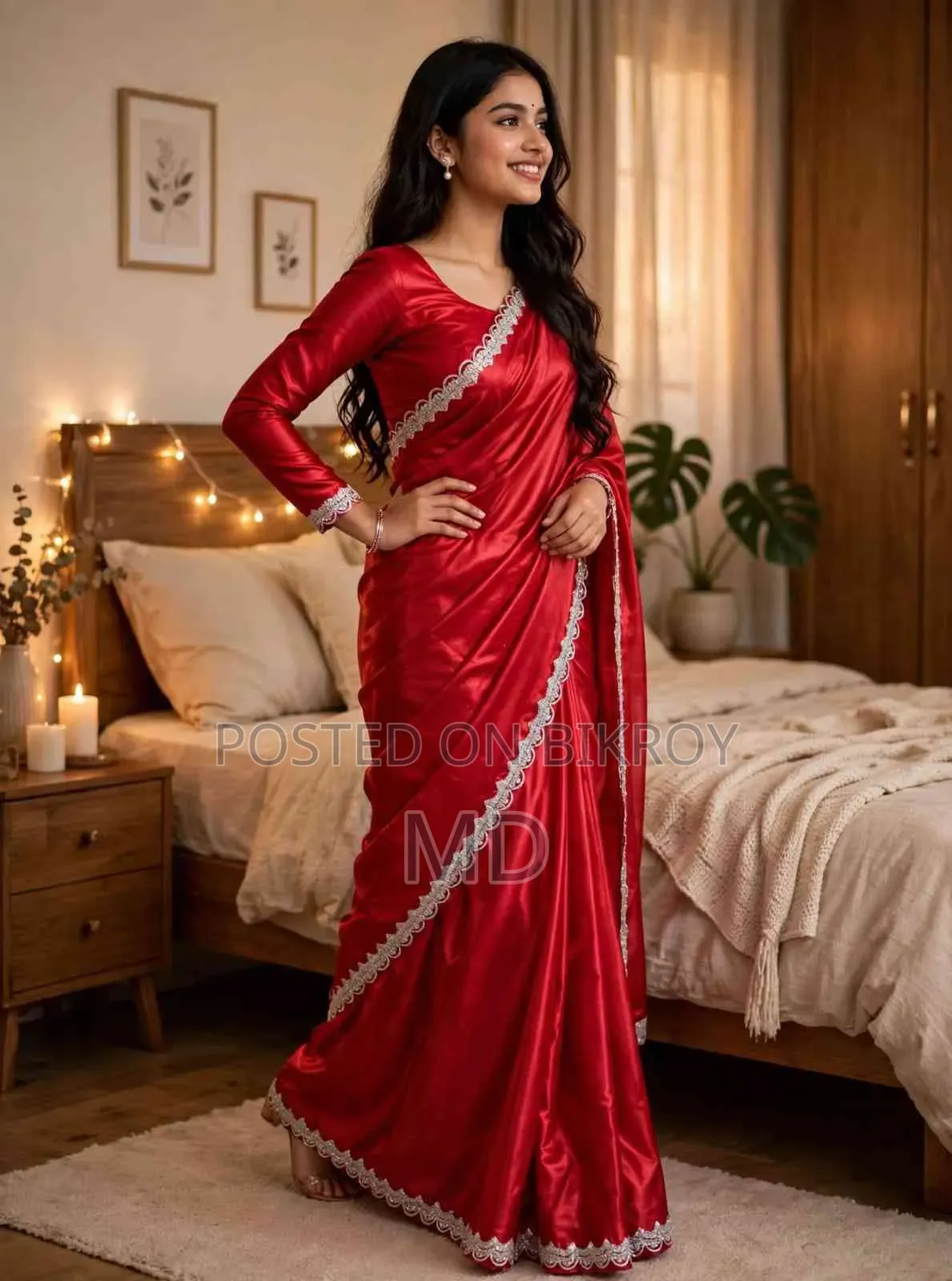 Indian Tuba Lama Silk Saree
