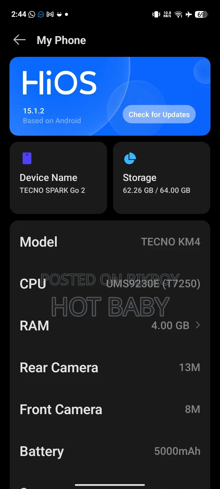 Tecno Spark Go 128 GB White