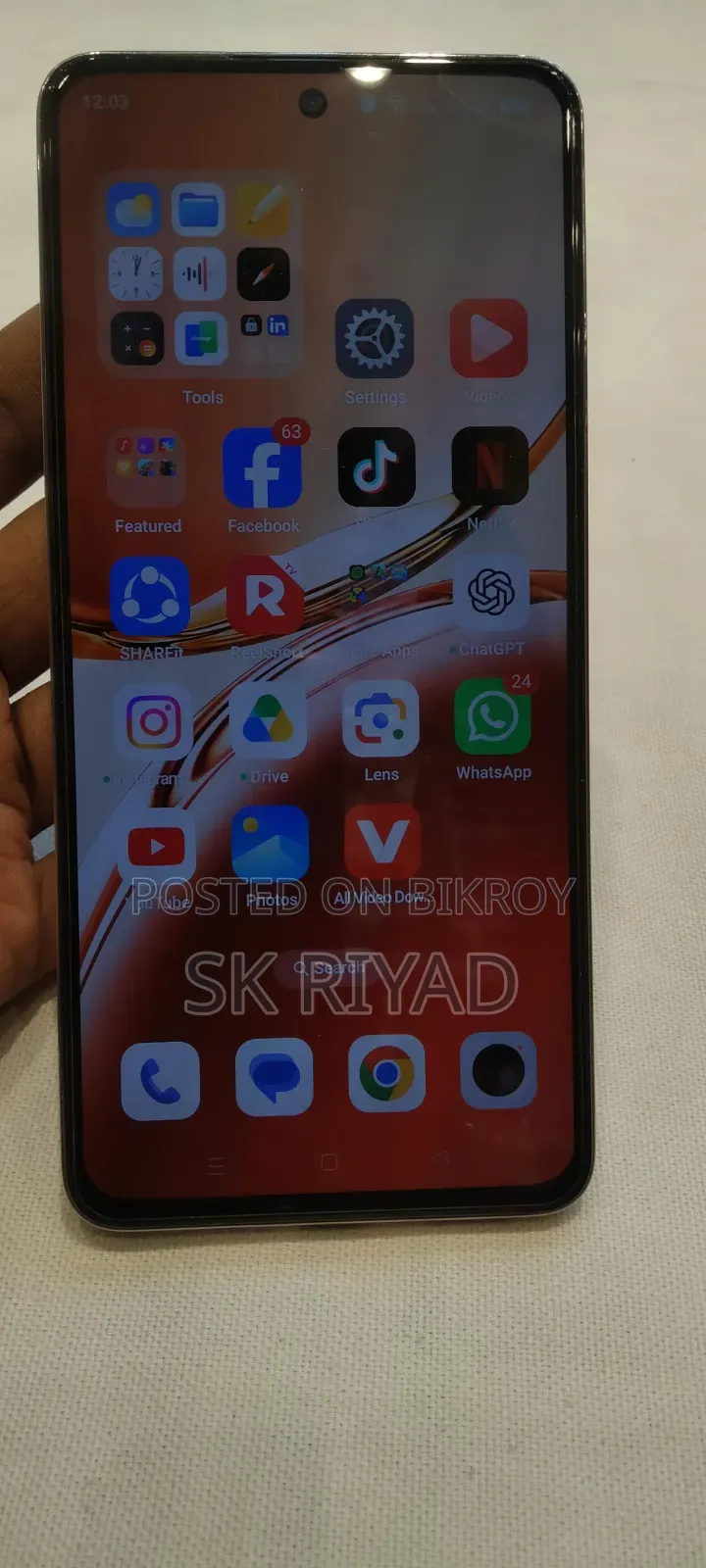 ওপ্পো রেনো১২ এফ ৪জি ২৫৬ জিবি কমলা