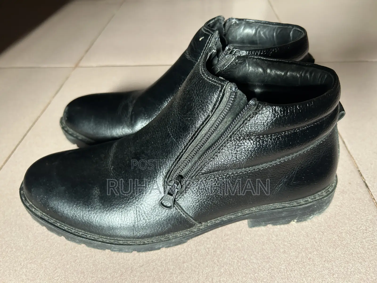 Black Leather Chelsea Boots