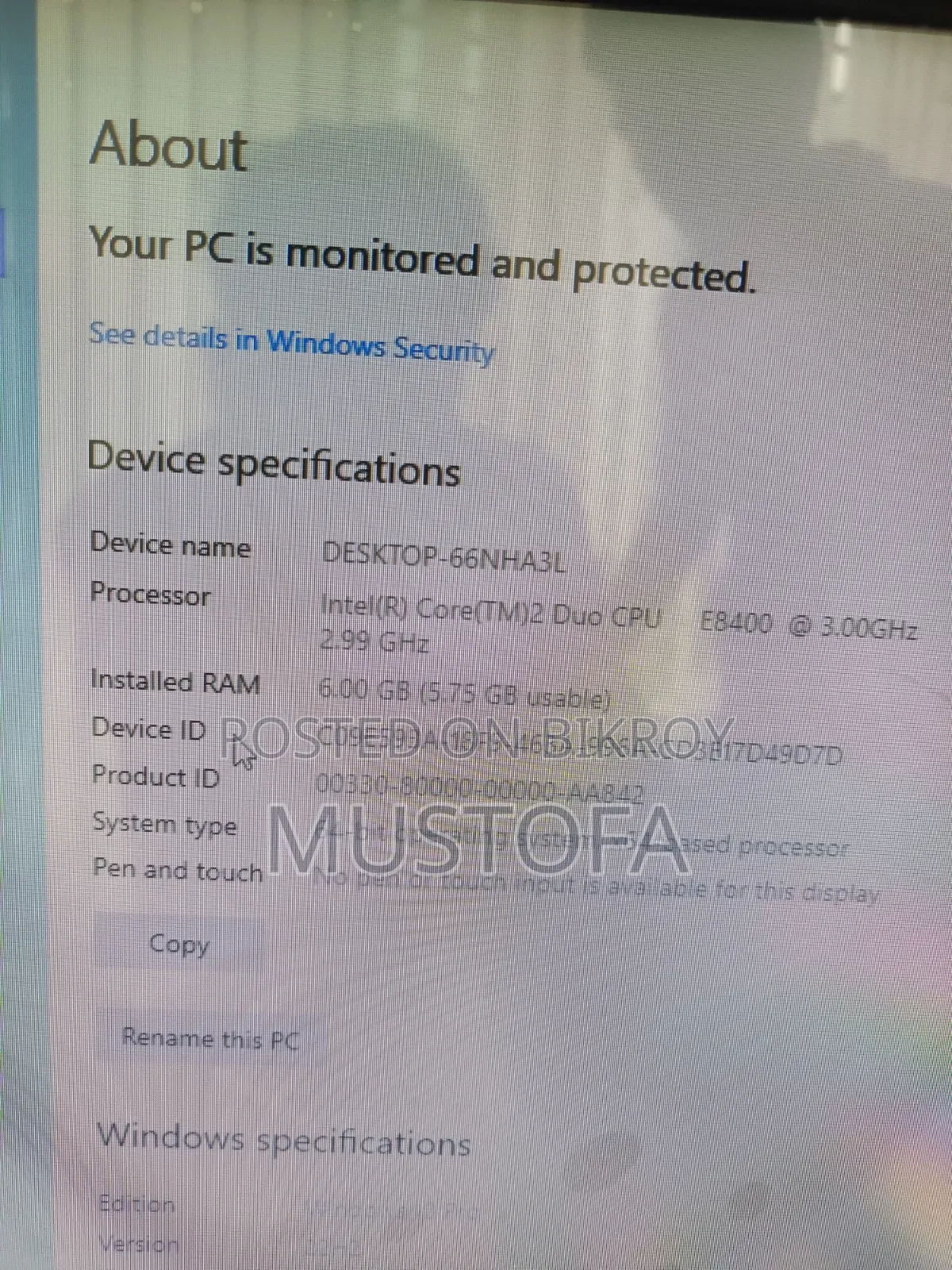 Desktop Computer 6GB RAM Intel Core 2 Quad 500GB HDD