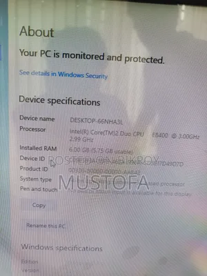 Desktop Computer 6GB RAM Intel Core 2 Quad 500GB HDD