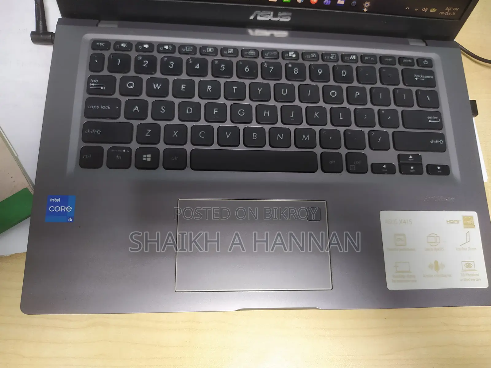 ল্যাপটপ আসুস ভিভোবুক X540SA 8GB ইন্টেল কোর i5 SSD 512GB