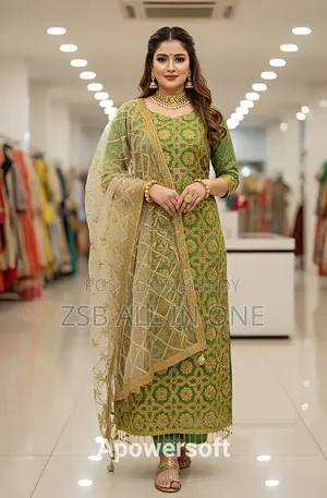 Semi-Stitched Georgette Embroidered Sharara Dress