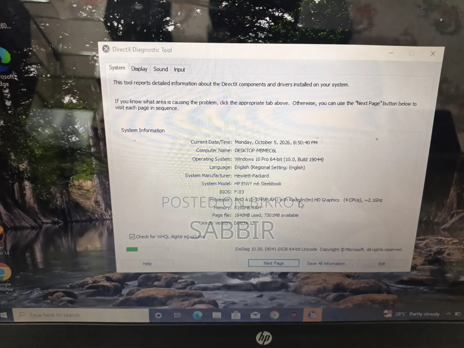 Laptop HP Envy M6 8GB AMD A10 SSD 128GB
