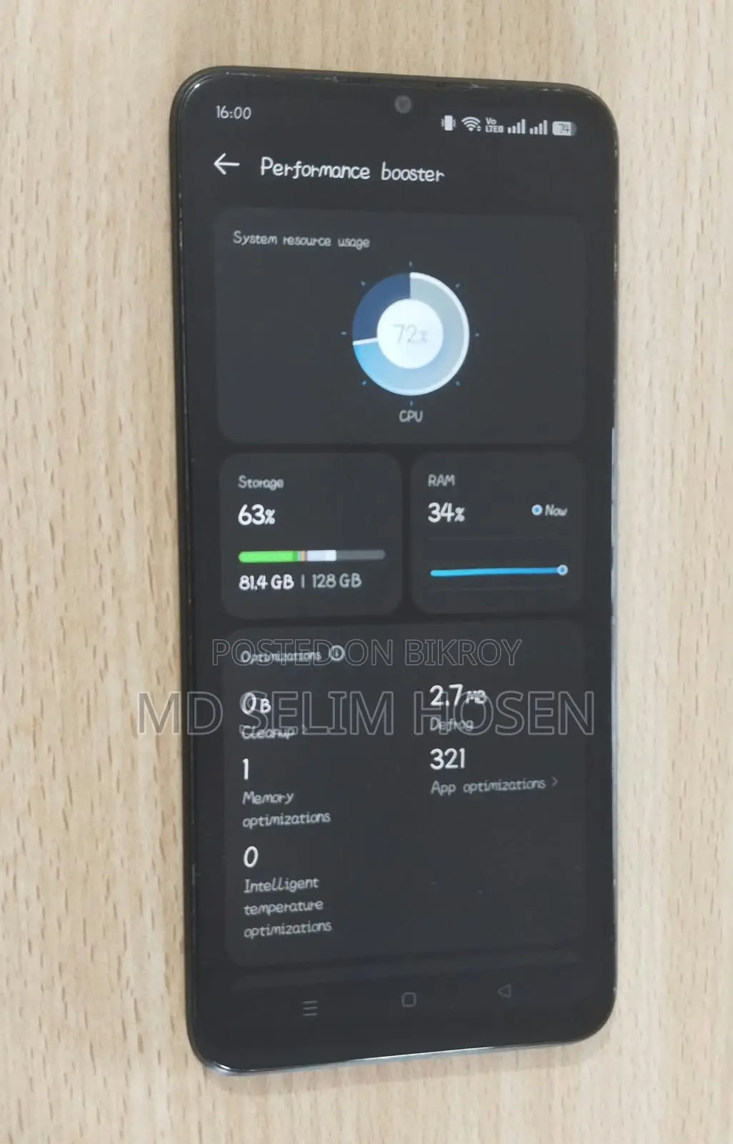 Oppo A18 128 GB Black