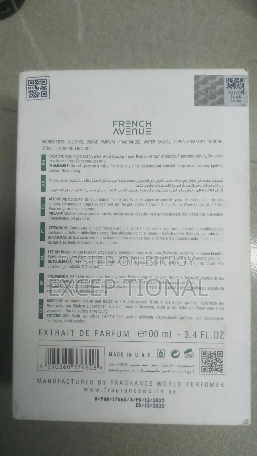 French Avenue Aether Extrait Perfume 85ml
