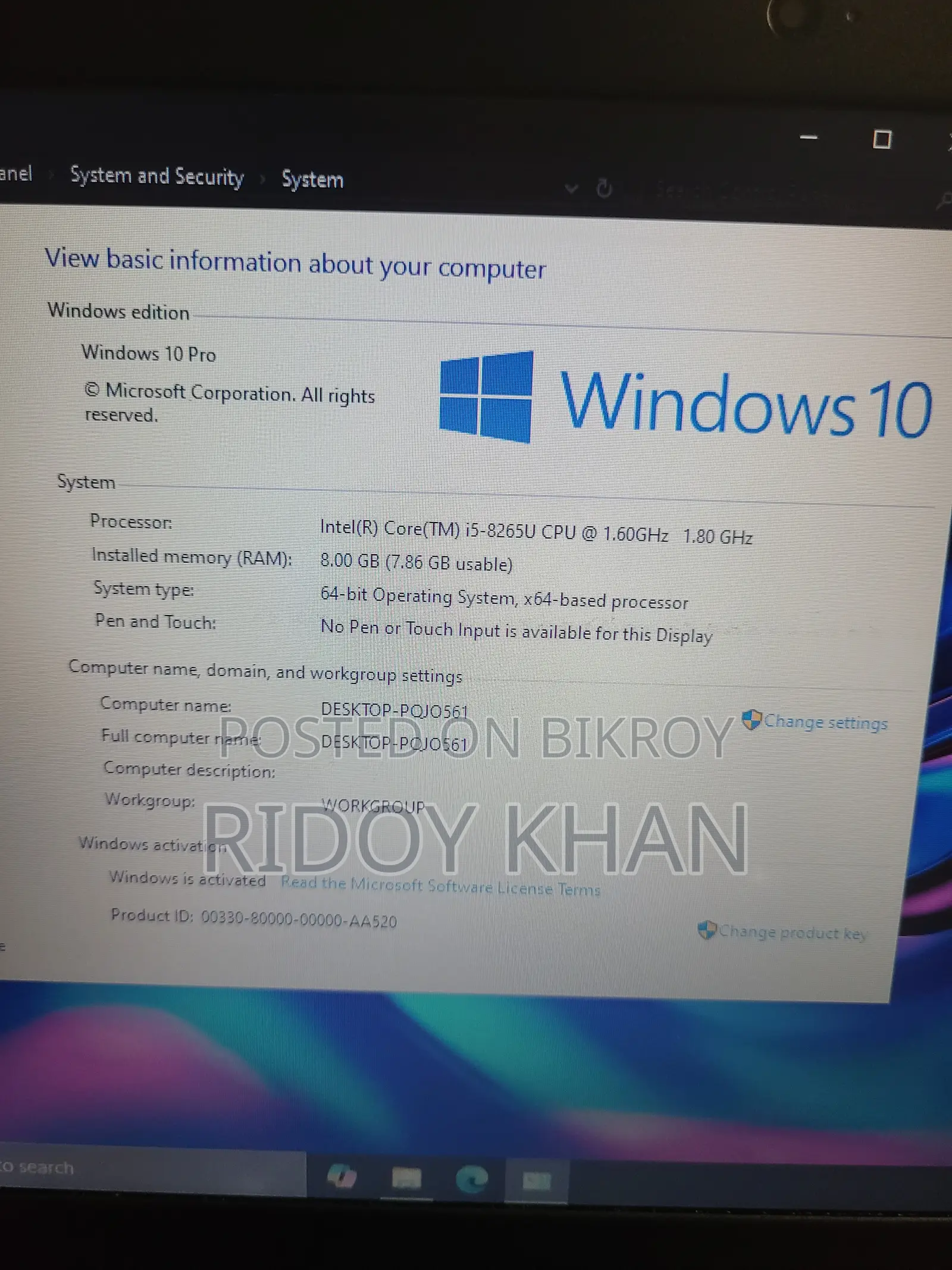 Laptop Dell Vostro 14 3480 8GB Intel Core i5 SSD 128GB