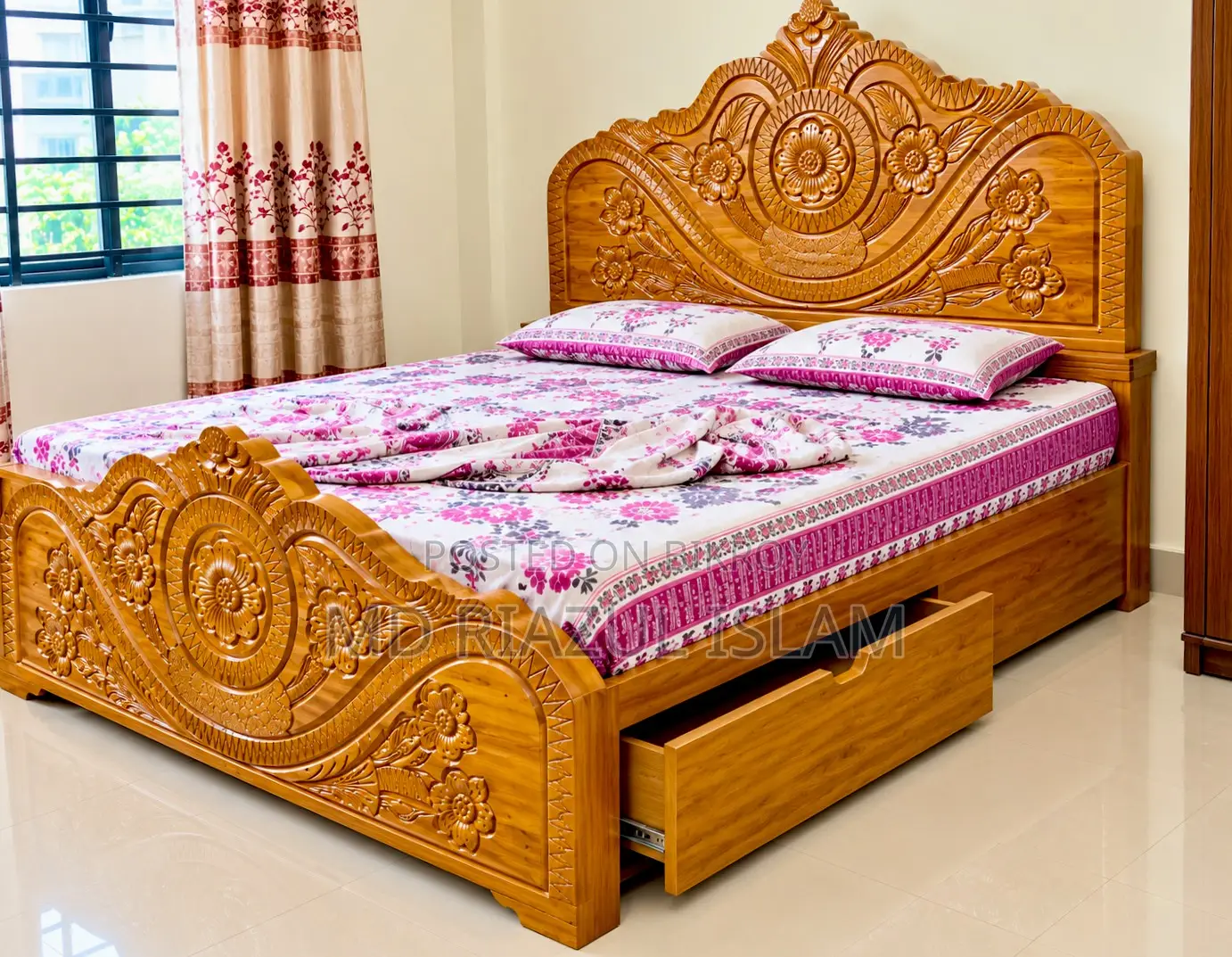 Teak Wood Bed 6/7 Feet