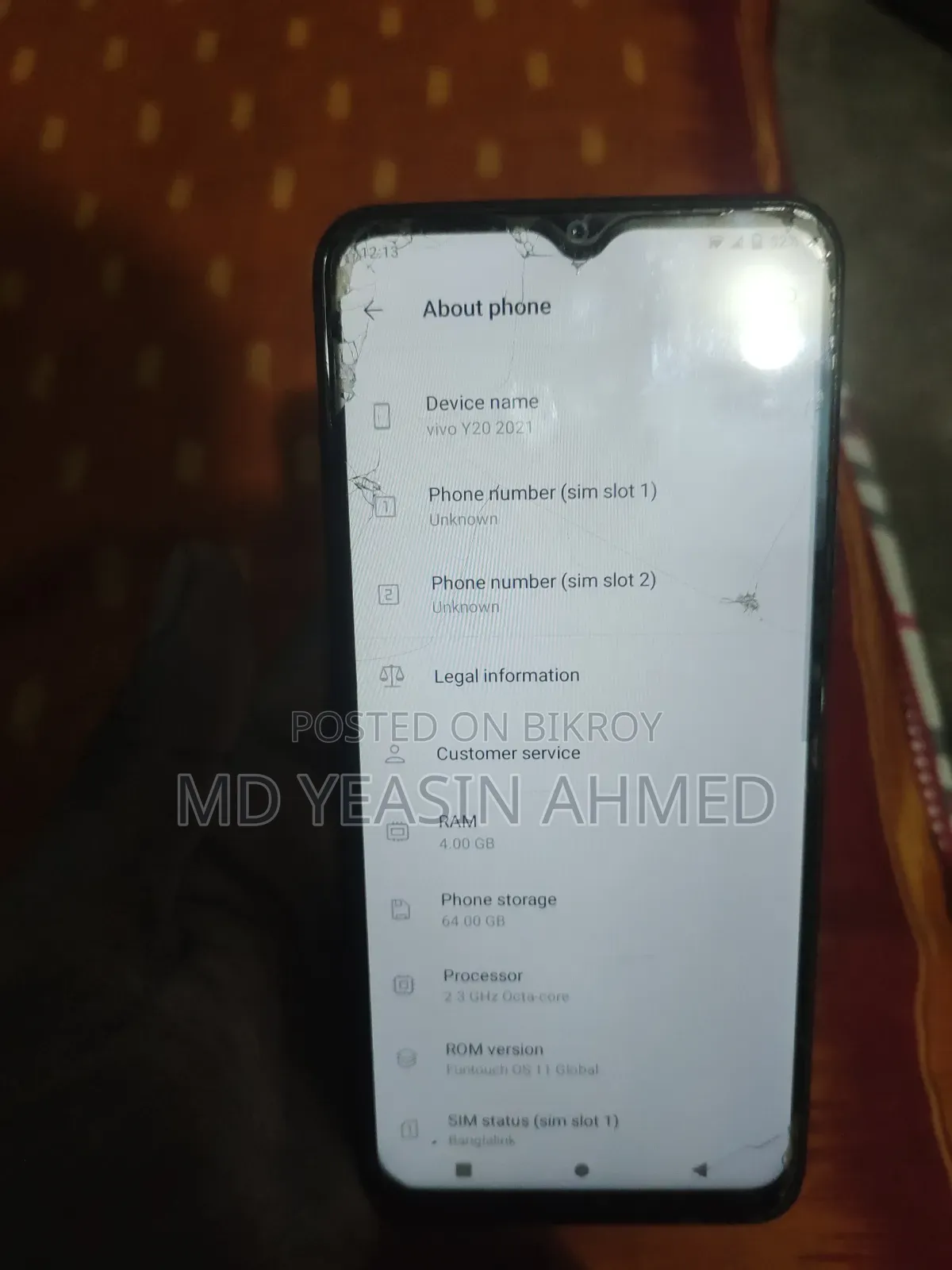 Vivo Y20 64 GB Black