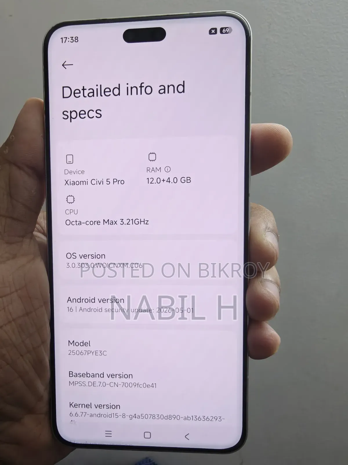 Xiaomi Civi 5 Pro 256 GB White
