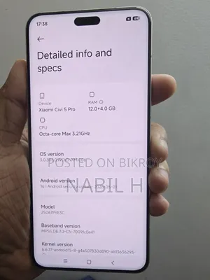 Xiaomi Civi 5 Pro 256 GB White