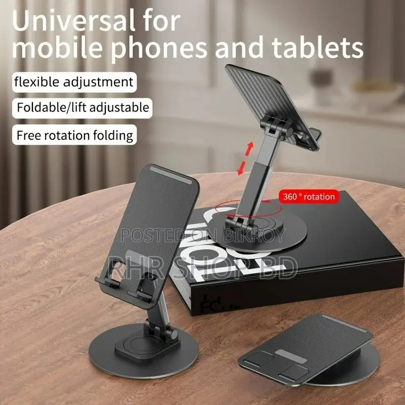 Adjustable & Foldable Phone/Tablet Holder | 360 Degree Metal Mobile