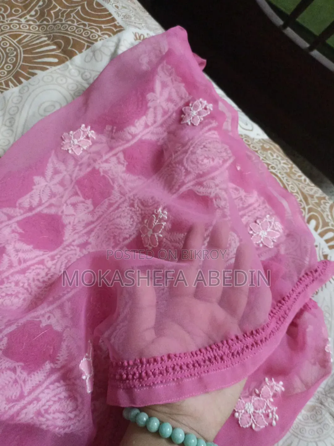 পিংক শিফন কামিজ