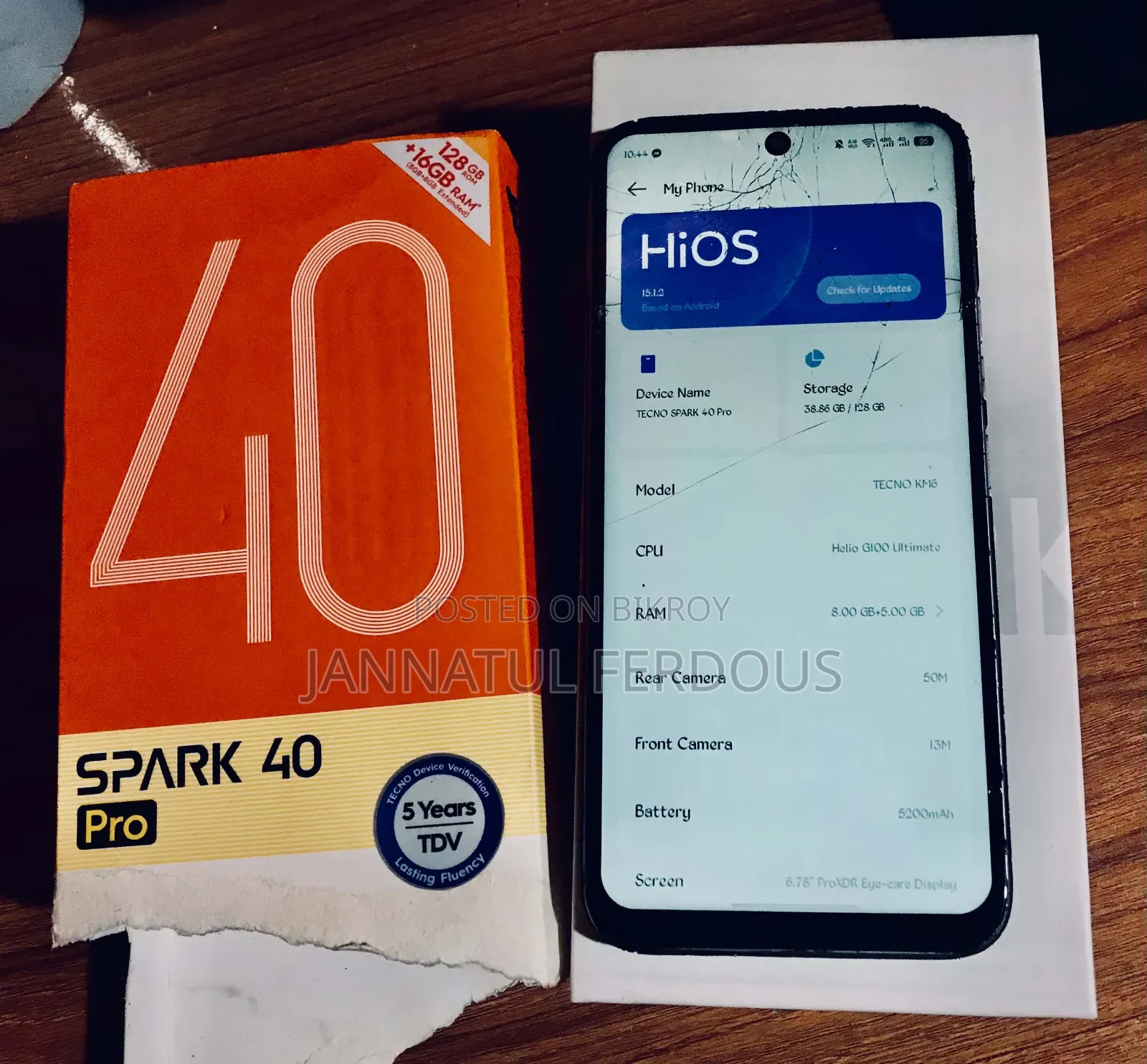 Tecno Spark 40 Pro 128 GB White