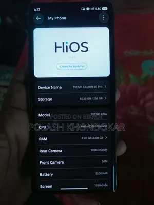 Tecno Camon 40 Pro 4G 256 GB Blue