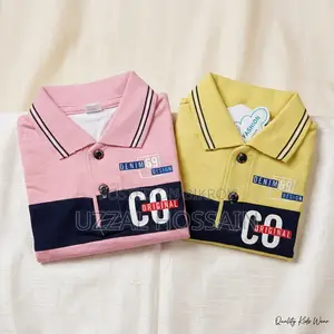 Two Sets Brand New Kids Polo Shirts (Pink & Yellow)
