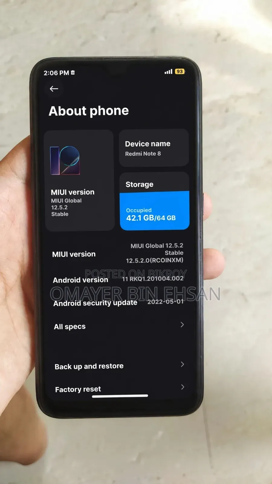 শাওমি রেডমি নোট ৮ ৬৪ জিবি ব্ল্যাক