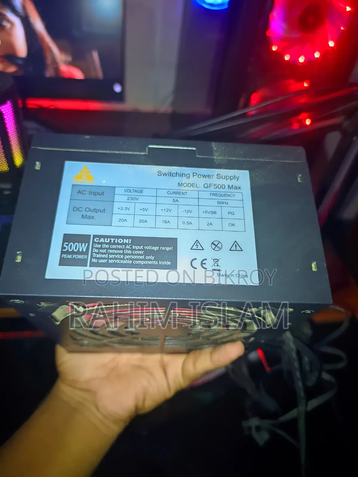 Power Supply Golden Field 500w