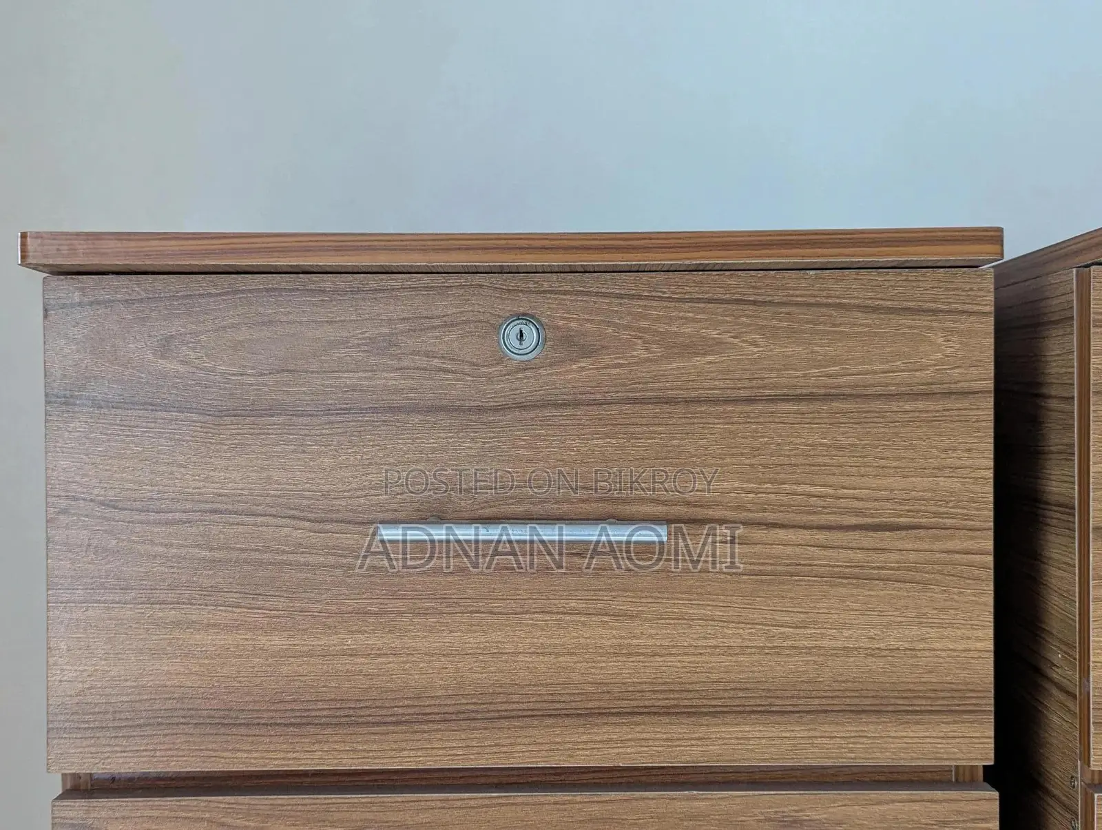 Wooden 4 Drawer Filing Cabinet / Office Storage Cabinet (Used)