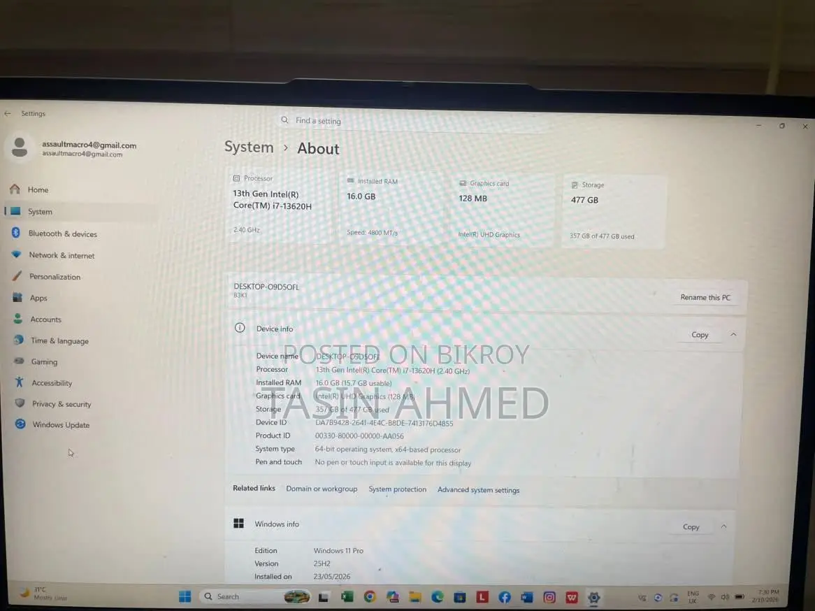 Laptop Lenovo Ideapad 3 16GB Intel Core i7 SSD 512GB