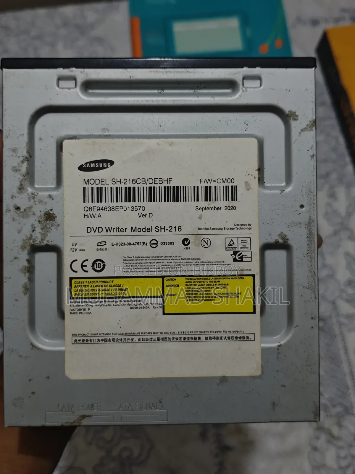 Toshiba Samsung DVD Sell DVD Writer Model SH-216
