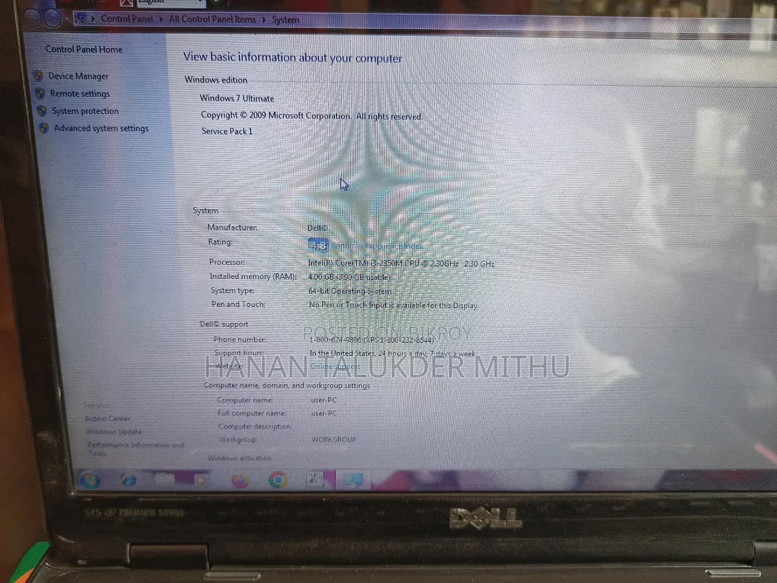 Laptop Dell Inspiron 15 4GB Intel Core i3 HDD 320GB