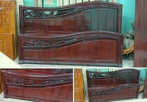 সেগুন কাঠের ফুল বাক্স খাট
