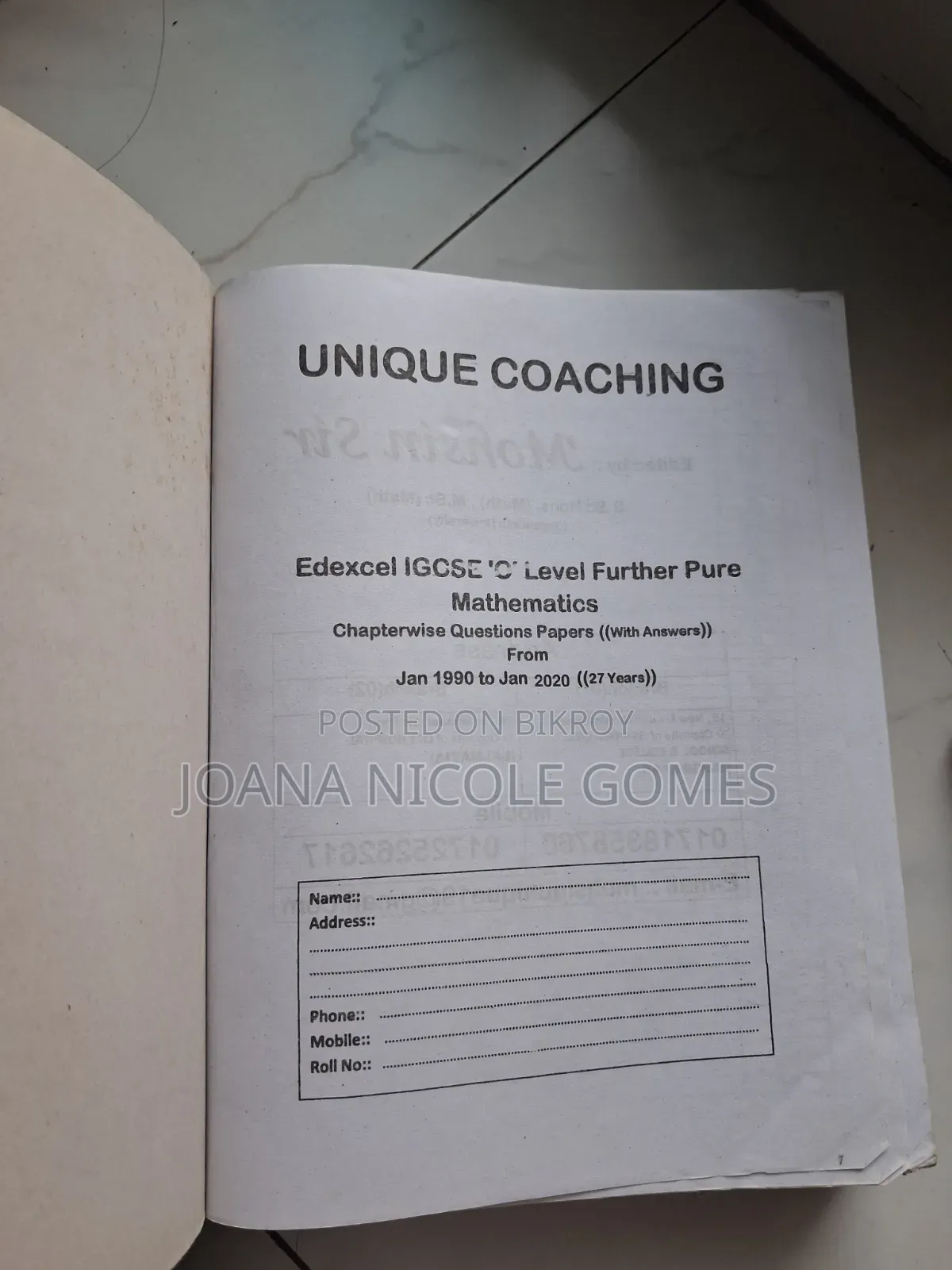 Edexcel IGCSE Books, Question Papers and Markscheme