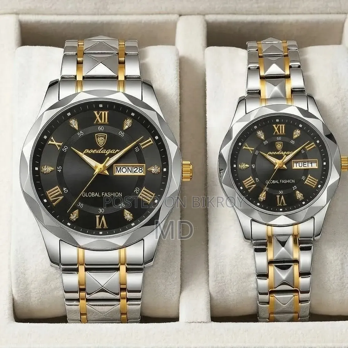 Poedagar Luxury Couple Watch