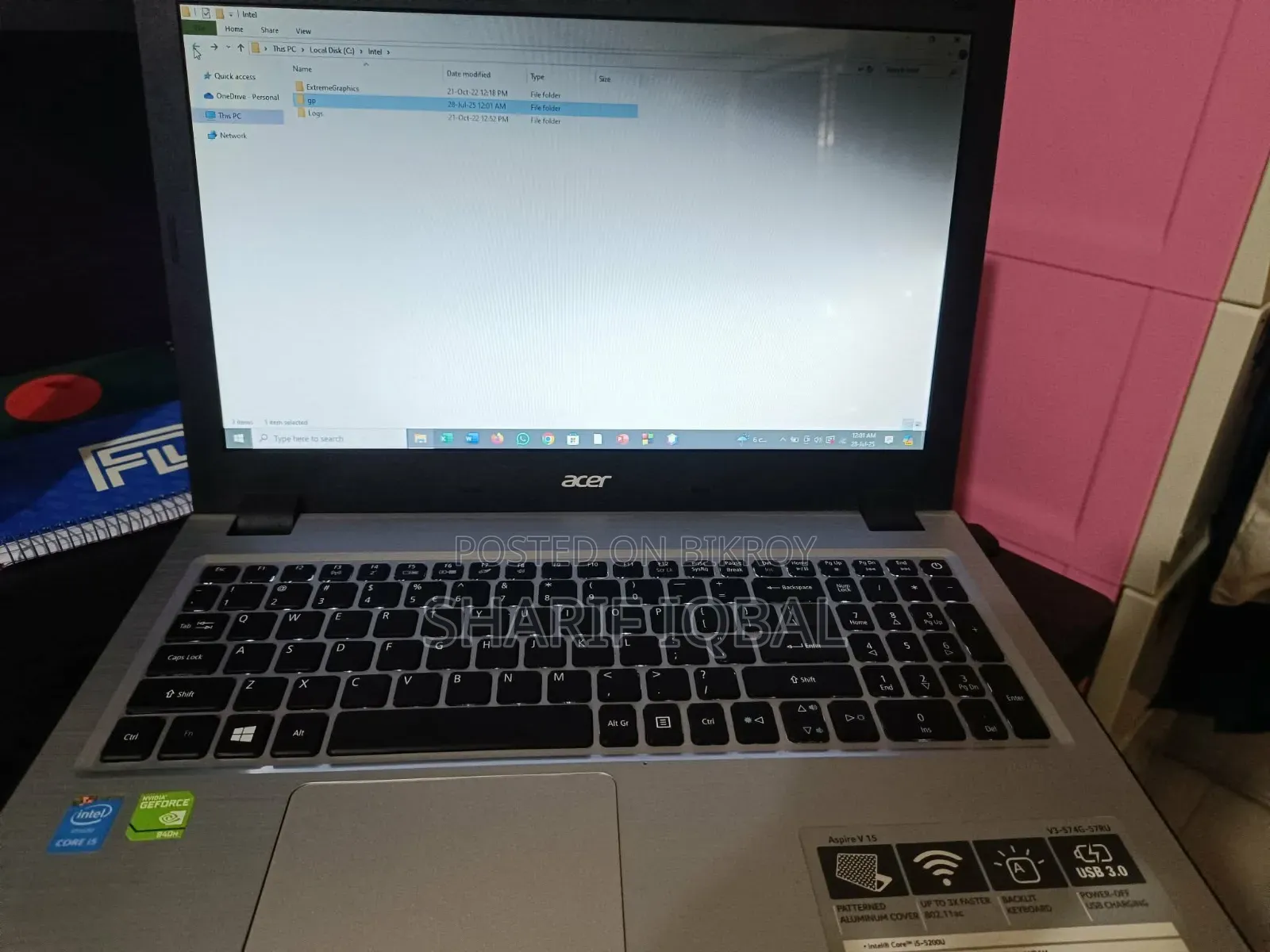 Laptop Acer Aspire V15 4GB Intel Core i5 HDD 1TB
