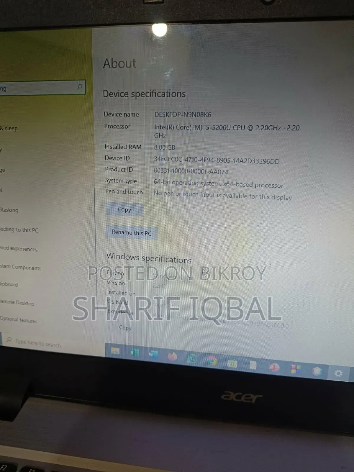 Laptop Acer Aspire V15 4GB Intel Core i5 HDD 1TB