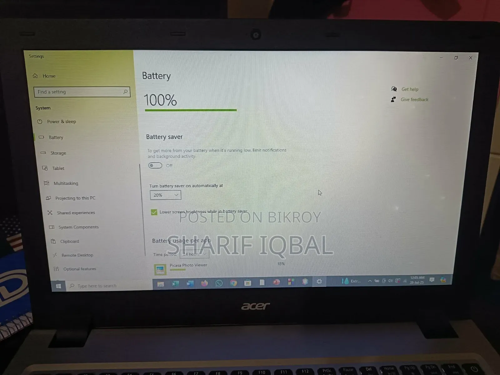 Laptop Acer Aspire V15 4GB Intel Core i5 HDD 1TB