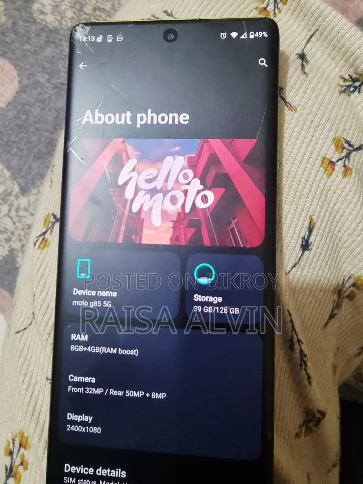 Motorola Moto G85 128 GB Yellow